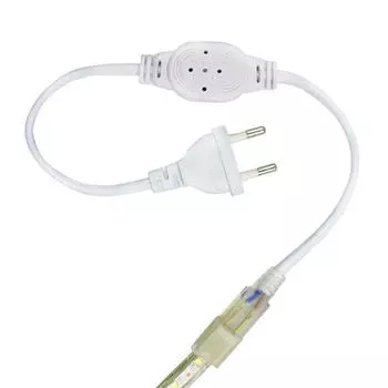 Светодиодная лента 220 В, вилка адаптера питания ЕС для гибкой светодиодной ленты, 2835 5050 3014 белый