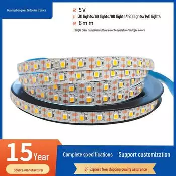 Светодиодная лента 2835, 5 В, 8 мм, 1 метр, 90 светодиодов, USB, самоклеящаяся для поделок и декора 1 meter 90 lights холодный белый