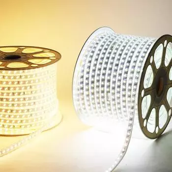 Светодиодная лента 5730, гибкая лента высокой яркости, 220 В, 120 светодиодов/м, IP67, водонепроницаемая лента, уличная лампа для домашнего декора комнаты 1M & EU plug белый