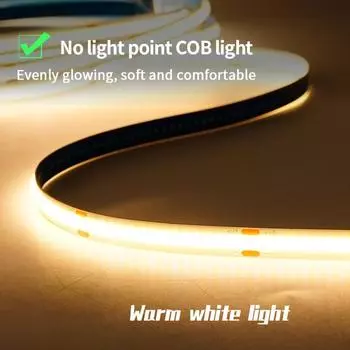 Светодиодная лента COB 5 В, высокоплотная, линейное освещение, нажимной переключатель, светодиодная лента, гибкая RA90 для декора шкафа в гостиной USB Press Switch