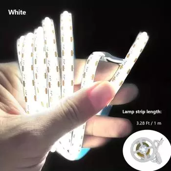 Светодиодная лента COB Light Button Switch USB 5V Night Lamp TV Backlight High Density Ribbon Лента для DIY освещения кухни гаража дома 1m