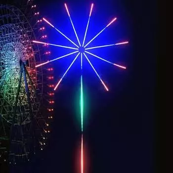 Светодиодная лента для фейерверков RGB Sound Control Symphony Firework Light Wedding Christmas Music Control Full Kit Dream Meteor Lamp