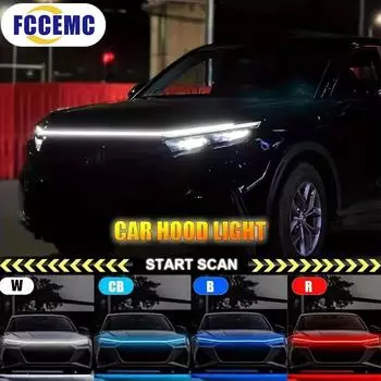 Светодиодная лента для капота автомобиля Start-Scan, дневные ходовые огни, автоматическая модификация передней фары, декоративная лампа на капоте двигателя 12 В 150cm белый