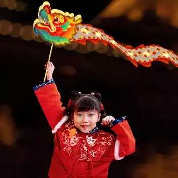 Светодиодная лента для танца дракона, стример, фонарь для танца дракона, набор для самостоятельного изготовления фонарей, набор для рукоделия, китайская лента для танца дракона, мигающие огни 160cm B