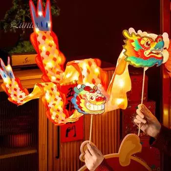 Светодиодная лента для танца дракона, стример, фонарь для танца дракона, набор для самостоятельного изготовления фонарей, набор для рукоделия, китайская лента для танца дракона, мигающие огни 160cm B