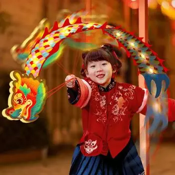 Светодиодная лента для танца дракона, стример, фонарь для танца дракона, набор для самостоятельного изготовления фонарей, набор для рукоделия, китайская лента для танца дракона, мигающие огни 160cm B