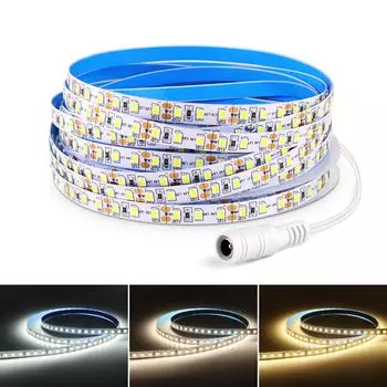 Светодиодная лента High Lumen 2835 SMD 12 В 24 В 5 м 10 м 120 светодиодов/м сверхяркая двухслойная медная лента FPCB для освещения кухни DC24V 5Meters