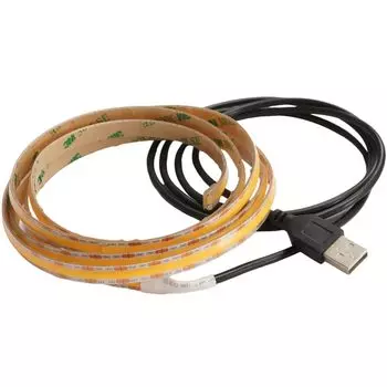 Светодиодная лента Kaito Denshi USB COB Light без точек, непрямое освещение, характеристики ленты, водонепроницаемая, IP65A, 3000K, цвет лампочки, 5 м