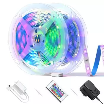 Светодиодная лента LTTENY 5 м, световая лента RGB с дистанционным управлением US Plug