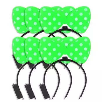 Светодиодная лента-ободок, зеленая, 6 шт.