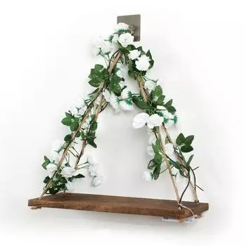 Светодиодная лента плавающая полка бохо полка для растений для декора стены полка для растений с искусственными цветами для гостиной спальни