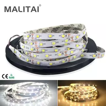 Светодиодная лента постоянного тока 12 В 2835 SMD 5M, рулон ленты для ленточной лампы для наружного освещения белый