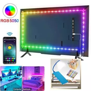 Светодиодная лента Rgb 5050 WS2812b Светодиодная лента для спальни Rgbw Usb Светодиодная лента для телевизора Красочные дети в комнату Ambilight TV