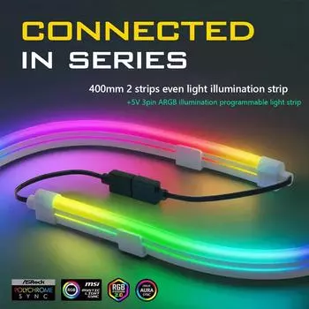 Светодиодная лента RGB 5 В 3PIN ARGB Aura SYNC Neon для корпуса компьютера, декоративная световая полоса, жесткая/гибкая лампа, лента для корпуса ПК, материнская плата