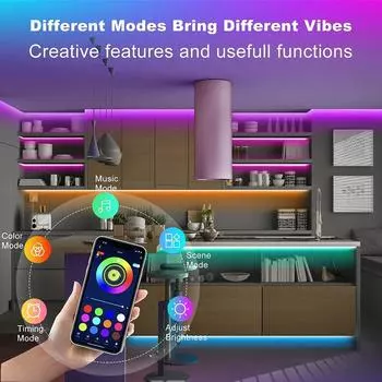 Светодиодная лента RGB Bluetooth Strip Light 5050 SMD 5V USB Lights Гибкая лента для ламп RGB TV Desktop Diod DIY для рождественского домашнего декора 1m