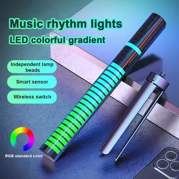 Светодиодная лента RGB музыка звуковое управление свет 40 светодиодов перезаряжаемый приложение управление музыка атмосфера ритм звукосниматель лампа компьютер автомобиль
