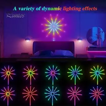 Светодиодная лента RGB с поддержкой Wi-Fi и Bluetooth, интеллектуальная светодиодная подсветка, синхронизация с музыкой, дистанционное управление, рождественские украшения, огни, декор 1 Set