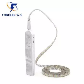 Светодиодная лента с датчиком движения PIR, индукционная светодиодная лента, батарея, 60 светодиодов/м, 2835smd, лампа под кроватью, для гардероба, шкафа, лестницы 1m холодный белый