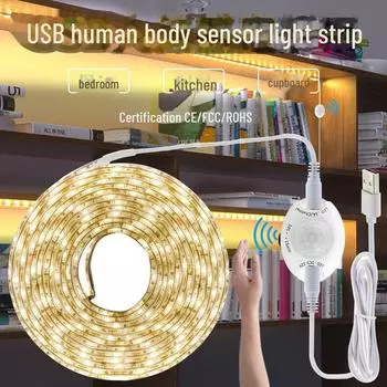 Светодиодная лента с датчиком движения USB Smart для установки под кроватью или шкафом 0.5m + USB Touch Dimmable Light Strip холодный белый