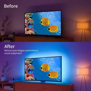 Светодиодная лента USB Bluetooth RGB 5050 светодиодная лента музыкальная синхронизация гибкая лента для подсветки телевизора фоновое освещение экрана ПК 1m