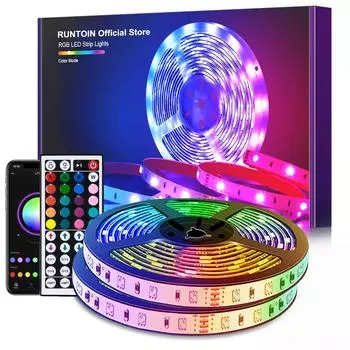 Светодиодная лента USB RGB 5050 1-40 м, меняющая цвет, управление через приложение Bluetooth, светодиодная лампа, диодная лента для декора комнаты, подсветка телевизора 1M
