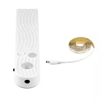 Светодиодная лента Водонепроницаемая Самоклеящаяся без мерцания Легко устанавливается Автоматическое включение/выключение Световая лента с инфракрасным датчиком движения 1M теплый белый