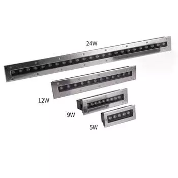 Светодиодная лента, встроенный водонепроницаемый уличный настенный светильник, радужная полоса, ступенчатая подсветка для дорожек AC85-265V Warm white