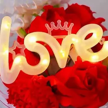Светодиодная люминесцентная лампа LOVE, романтическое признание, ночники, с днем рождения, свадьба, Валентина, украшение, лампа, праздничные принадлежности для вечеринок теплый белый