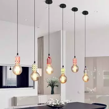 Светодиодная люстра в стиле ретро в американском стиле, постмодернистский минимализм, столовая, гостиная, креативный магазин, бар, светильники для дома