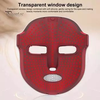 Светодиодная маска для лица, светотерапия, косметический инструмент, 7 цветов, профессиональные многофункциональные многоразовые антивозрастные устройства для лица с твердой кожей для домашнего использования белый