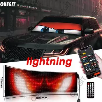 Светодиодная матрица пиксельная панель свет Bluetooth приложение 5V USB управление прокрутка реклама светодиодный автомобильный знак анимация программируемая для автомобиля