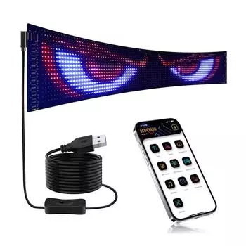 Светодиодная матрица пиксельный экран панель USB 5V адресуемый анимационный светодиодный дисплей Bluetooth DIY RGB узор граффити текст прокручивающийся знак