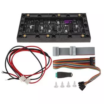 Светодиодная матричная панель RGB с регулируемой яркостью, разрешение 64x32, шаг 2,5 мм, цифровой светодиодный модуль 6,3x3,1 дюйма для