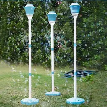 Светодиодная мыльная машина для детей с музыкальной функцией, мыльные пузыри с перезаряжаемыми батареями, игрушка для создания пузырей на открытом воздухе для вечеринок, дней рождения синий