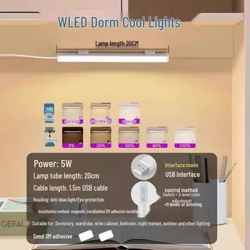 Светодиодная настольная и прикроватная лампа с магнитной защитой для глаз и портом для зарядки