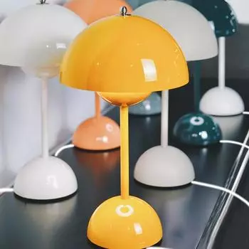 Светодиодная настольная лампа «Цветочный бутон» с сенсорным затемнением, грибная лампа, защита глаз, лампа для чтения, скандинавская простая настольная лампа для бара, домашний декор Green