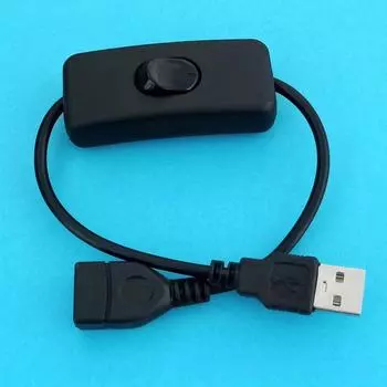 Светодиодная настольная лампа DC USB-кабель для выключателя - Cool Sunset Lamp 501 USB switch cable чёрный