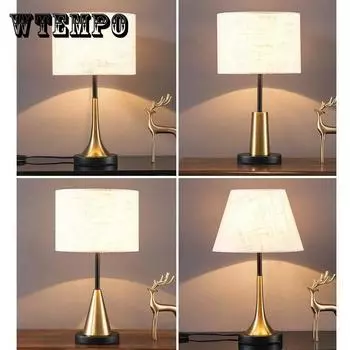 Светодиодная настольная лампа для гостиной, кабинета, настольные лампы для спальни, украшения, прикроватная лампа, абажур 28*50cm