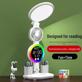 Светодиодная настольная лампа двойного назначения для учебы: Защита глаз при выполнении домашних заданий, чтении, использовании в общежитии или у кровати clock, plug-in type