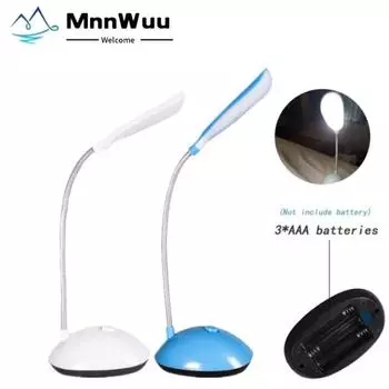 Светодиодная настольная лампа Лампа для защиты глаз Настольная батарея AAA Лампа для чтения книг Лампа для чтения Настольная лампа Современная лампа для чтения книги white light белый