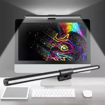 Светодиодная настольная лампа RGB + с теплым затемнением, компьютер для монитора, световая панель, офисная лампа для чтения, монитор, экран ПК, подвесная лампа, световая панель 1p light bar no rgb
