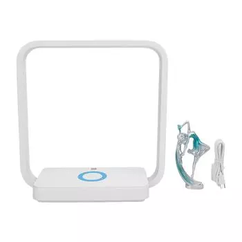 Светодиодная настольная лампа с функцией беспроводной зарядки Dance Girl Touch Dimmable 3 Color Bedside Light для синий