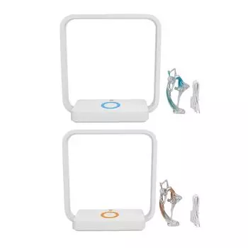 Светодиодная настольная лампа с функцией беспроводной зарядки Dance Girl Touch Dimmable 3 Color Bedside Light для Li Yellow