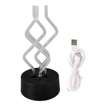 Светодиодная настольная лампа с изменяющимся цветом пузырьков, вращающаяся лампа на палочке, USB, креативный ночник для домашнего бара