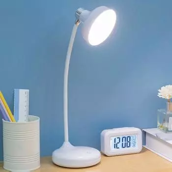 Светодиодная настольная лампа с регулируемой цветовой температурой, защитой глаз от мерцания, регулируемой яркостью, перезаряжаемая офисная настольная лампа с гибким силиконовым кронштейном
