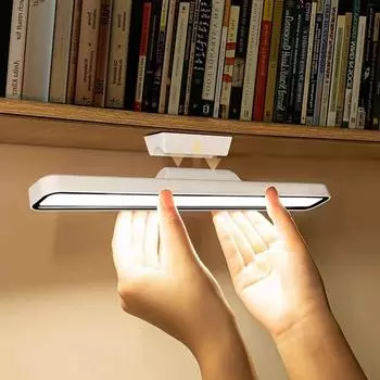 Светодиодная настольная лампа с USB-перезаряжаемым светом, плавная регулировка яркости, подвесной магнитный светильник для спальни, чтения, перезаряжаемый ночник
