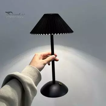 Светодиодная настольная лампа с устойчивым основанием, регулируемым мягким свечением, без мерцания, зарядка через USB, в скандинавском стиле, прикроватный светильник для сна 2000mmA белый