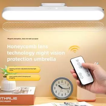 Светодиодная настольная лампа с зарядкой через USB, защитой глаз, магнитным присоской, идеально подходит для студентов и общежитий Plug-in model, YM68000