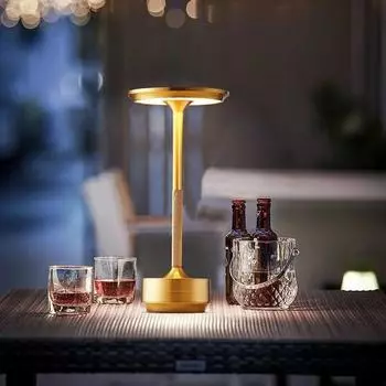 Светодиодная настольная лампа с зарядкой в индустриальном стиле с сенсорным затемнением USB портативный фонарь для кофейни, бара, винтажный декор, атмосфера, ночник серебряный