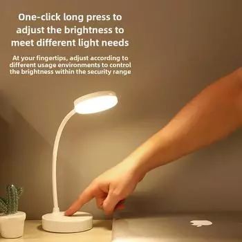 Светодиодная настольная лампа с защитой глаз, стол, спальня, прикроватная тумбочка, небольшой ночник, зарядное устройство для помещений и подключаемая лампа двойного назначения USB Plug